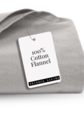 Ultra-Soft Oversized Flat Sheet 100% Cotton Flannel 18” Deep QUEEN GRAY